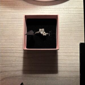 Pandora Silver Double Heart Ring